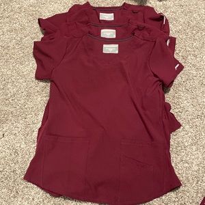 Maroon Scrub Tops